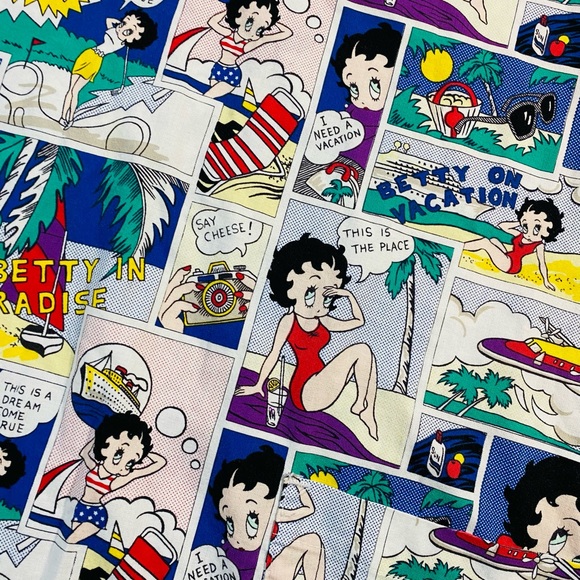 Vintage BETTY BOOP COMIC STRIP Nurse Uniform Scrub Top Pull Over MEDICAL Small - Picture 5 of 5